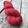 Hand Dyed Red Sock Yarn, crimson red yarn, Ruby Daggers, Treasured Toes