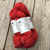 Hand Dyed Red Sock Yarn, crimson red yarn, Ruby Daggers, Treasured Toes