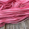 pink Hand Dyed Worsted Weight Yarn, Damsel in Distress, Treasured Warmth