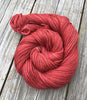 soft brick red cashmere silk alpaca yarn, Hand Dyed DK Yarn, Ruby Daggers, Treasured DK Luxe