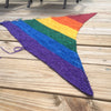 Sparkle Rainbow Shawl Knitting Kit, DIY Craft Kit, Sparkle Toes Sock Yarn, miniskeins