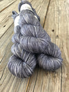 Hand Dyed Silk Yarn, Ghost Ship, gray, fingering weight yarn