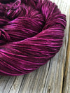 Pure Silk Yarn, wine magenta, Fingering Weight Yarn, Song of the Sirens