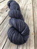 Hand Dyed Sock Yarn, Charcoal Gray Black, Gunpowder, Treasured Toes Sock Yarn