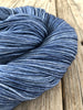 Hand Dyed Sock Yarn, denim blue, Sharks in the Shallows, Treasured Toes Sock Yarn