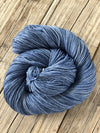 Hand Dyed Sock Yarn, denim blue, Sharks in the Shallows, Treasured Toes Sock Yarn