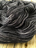 Hand Dyed Sock Yarn, Charcoal Gray Black, Gunpowder, Treasured Toes Sock Yarn