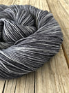 Hand Dyed Sock Yarn, Ghost Ship, Charcoal Gray, Treasured Toes Sock Yarn