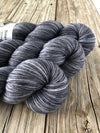 Hand Dyed Sock Yarn, Ghost Ship, Charcoal Gray, Treasured Toes Sock Yarn
