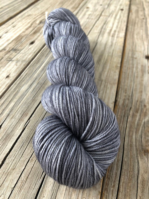 charcoal gray Hand Dyed DK Yarn, Ghost Ship, DK Treasures