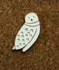 white snowy owl enamel pin, hedwig pin, harry potter pin, gift for knitters crocheters