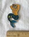 Merman enamel pin, mermaid, gift for knitters crocheters