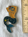 Merman enamel pin, mermaid, gift for knitters crocheters