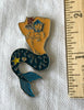 Merman enamel pin, mermaid, gift for knitters crocheters