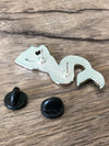 Merman enamel pin, mermaid, gift for knitters crocheters
