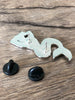 Merman enamel pin, mermaid, gift for knitters crocheters