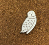 white snowy owl enamel pin, hedwig pin, harry potter pin, gift for knitters crocheters