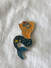 Merman enamel pin, mermaid, gift for knitters crocheters