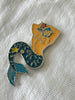 Merman enamel pin, mermaid, gift for knitters crocheters