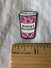 mermaid&#39;s macchiato enamel pin, coffee lovers pin, gift for knitters crocheters pirates