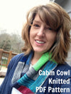 PDF Log Cabin Cowl Knitting Pattern Sock Yarn Digital Download Mini Skein Pattern Orange Green Blue Fingering Weight